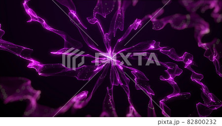 Purple light trails flowing against against black background 82800232