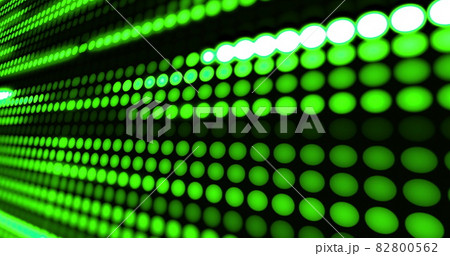 Rows of green led light diodes glowing and darkening on blakc background Rows of green led light diodes glowing and darkening on blakc background 82800562