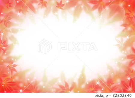 Background frame material with red maples... - Stock Illustration  [82802340] - PIXTA