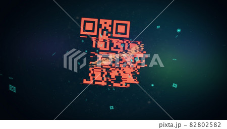 QR code scanner against blue background 82802582