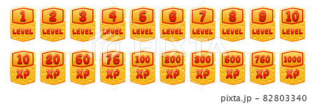 Set of cheese game level ui icons score experience 82803340