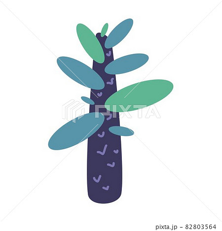 Tree icon vector symbol for nature, ecology and environment in a flat color illustration 82803564