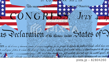 Image of american flag stars and blue layer over american constitution text Image of american flag stars and blue layer over american constitution text 82804260