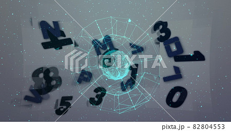 Image of numbers changing with network of connections Image of numbers changing with network of connections 82804553