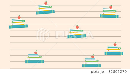 Image of school items icons moving on white background 82805270