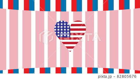 Image of heart coloured with american flag on white background Image of heart coloured with american flag on white background 82805676