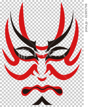 日本傳統藝術歌舞uki臉部化妝 82805798