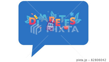 Composition of diabetes text in blue cloud on white background Composition of diabetes text in blue cloud on white background 82806042
