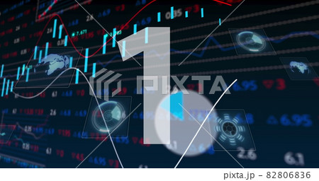 Numbers countdown against stock market data processing on blue background Numbers countdown against stock market data processing on blue background 82806836