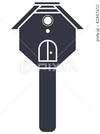 Composition of black house icon on white background Composition of black house icon on white background 82807452