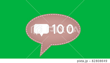 Increasing number of messages on social media 4k 82808649