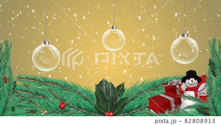 Image of christmas clear baubles dangling 82808913