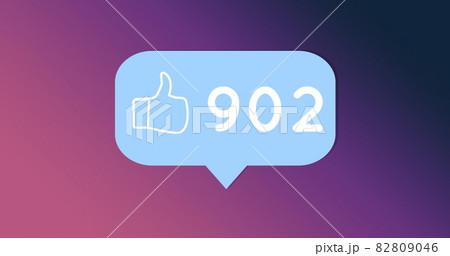 Numbers of likes in a blue box 4kのイラスト素材 [82809046] - PIXTA