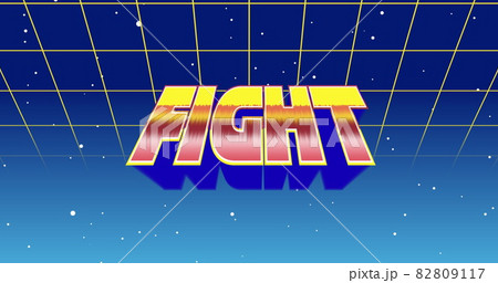 Fight sign and futuristic background 82809117