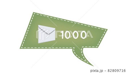 Message icon with increasing numbers 4k 82809716