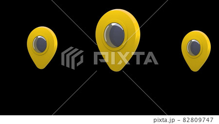 Yellow map pins 4k Yellow map pins 4k 82809747