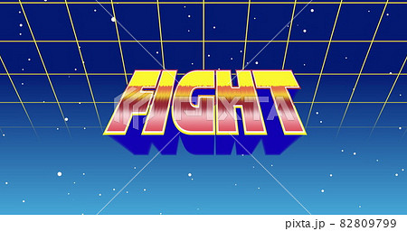 Fight sign and futuristic background 82809799