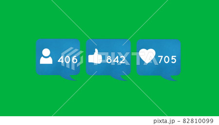 Social media icons with numbers 4k Social media icons with numbers 4k 82810099
