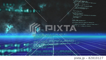 Image of information scrollingabove white grid Image of information scrollingabove white grid 82810127