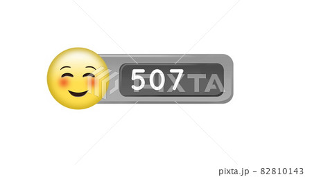 Smiling emoji with numbers 4k 82810143