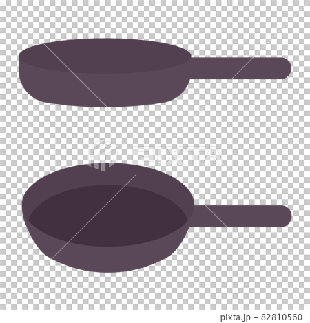 シンプルでかわいいフライパンのイラスト 82810560