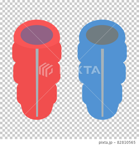 シンプルでかわいい寝袋のイラストのイラスト素材