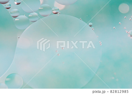 Light blue abstract background picture made with oil, water and soap 82812985