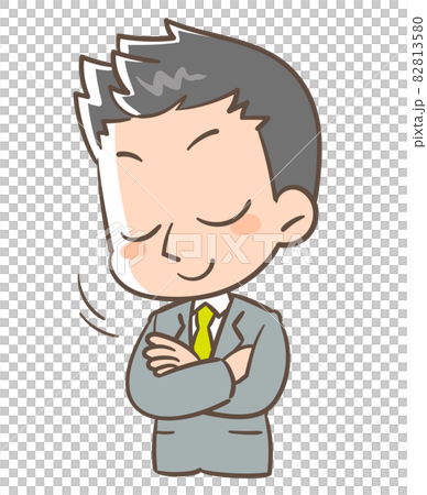 うんうんと頷く男の人 82813580