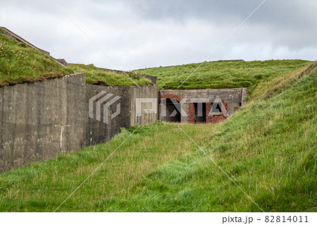 The ruins of Lenan Head fort at the north coast of County Donegal, Ireland. The ruins of Lenan Head fort at the north coast of County Donegal, Ireland. 82814011
