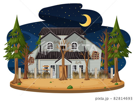 An old spooky house isolated 82814693