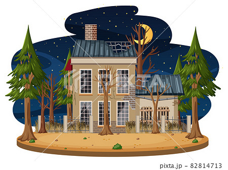 An old spookey house at night An old spookey house at night 82814713