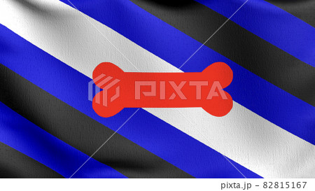 Puppy Pride flag blowing in the wind. 3D rendering illustration of waving sign Puppy Pride flag blowing in the wind. 3D rendering illustration of waving sign 82815167