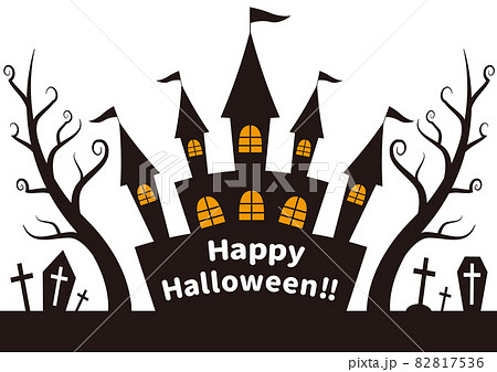 12_Halloween castle and graveyard set 82817536