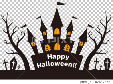 12_Halloween castle and graveyard set 82817536