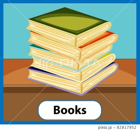 Educational English word card of Books 82817952