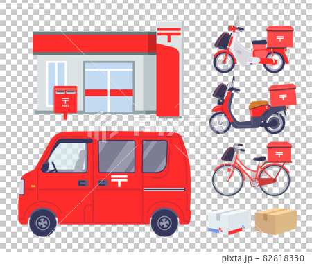 Post office vehicle, store and luggage set 82818330