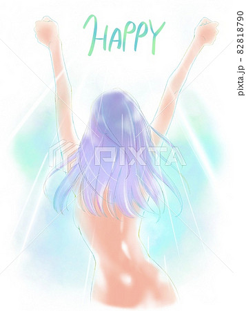 伸びをする裸体の女性/Happy 伸びをする裸体の女性/Happy 82818790