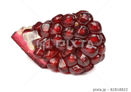 Garnet grains isolated on white background. 82818822