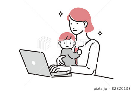 人物 いきいき子育てママのお仕事シーン 人物 いきいき子育てママのお仕事シーン 82820133