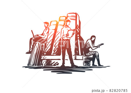 Book, library, education, literature, knowledge concept. Hand drawn isolated vector. 82820785