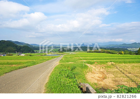 福岡県宮若市西山中腹から見渡す風景 82821266