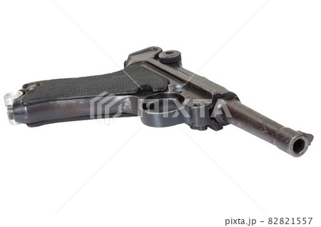 Luger P08 Parabellum handgun isolated 82821557
