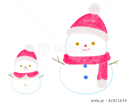 クリスマス雪だるま親子 82821639