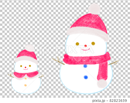 クリスマス雪だるま親子 82821639