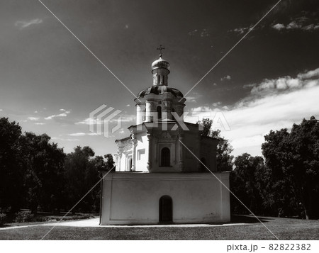 Chernihiv Collegium is one of the oldest educational institution in Ukraine. Ukrainian baroque. Film grain. Chernihiv Collegium is one of the oldest educational institution in Ukraine. Ukrainian baroque. Film grain. 82822382