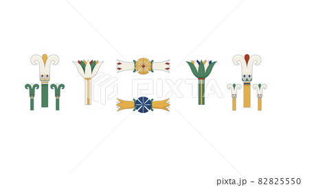 Egypt ornamental elements set. Ornamental elements of Ancient Egypt. Egypt ornamental elements set. Ornamental elements of Ancient Egypt. 82825550