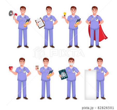 Handsome doctor in professional uniform Handsome doctor in professional uniform 82826501