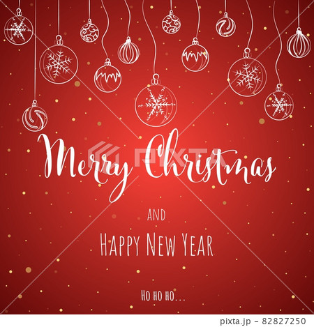Christmas and New Year background greeting card. Vector illustration Christmas and New Year background greeting card. Vector illustration 82827250