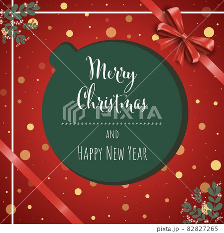Christmas and New Year background greeting card. Vector illustration 82827265