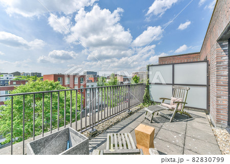 View of the beautiful veranda of the house View of the beautiful veranda of the house 82830799